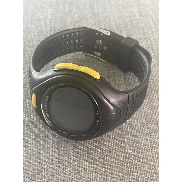 Soleus 10K Black Yellow Water Resistant Unisex Running Adjustable Watch - Picture 1 of 7